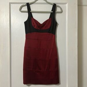 BCBGMaxAzaria Red & Black Dress - size 0